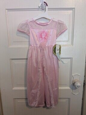 NWT 3T Wicked Glinda Girl's Pink Sparkle Princess Nightgown with Rosette